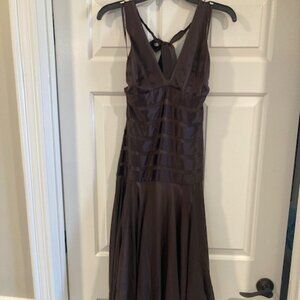 BCBG MaxAzria Silk Chocolate Brown Halter Dress